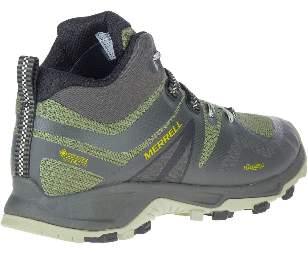 Kozaki Merrell Męskie Oliwkowe - Mqm Flex 2 Mid Gore-Tex® - 543187-SVH